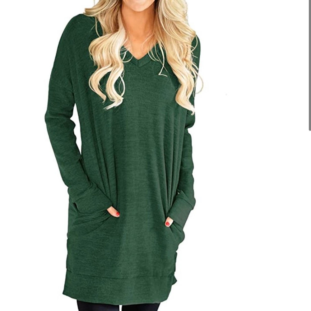 Casual V Neck Tunic